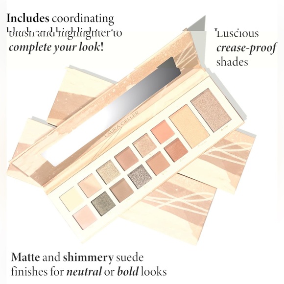 LAURA GELLER NEW YORK Laura's Essentials 12 Eyeshadows/1 Highlighter & 1… - Picture 4 of 11